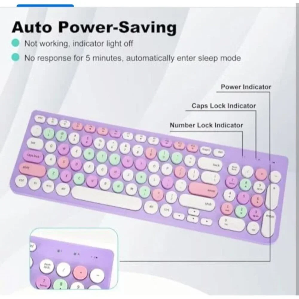 2.4G Wireless Connection Plug and Play Wireless Keyboard and Mouse Combo